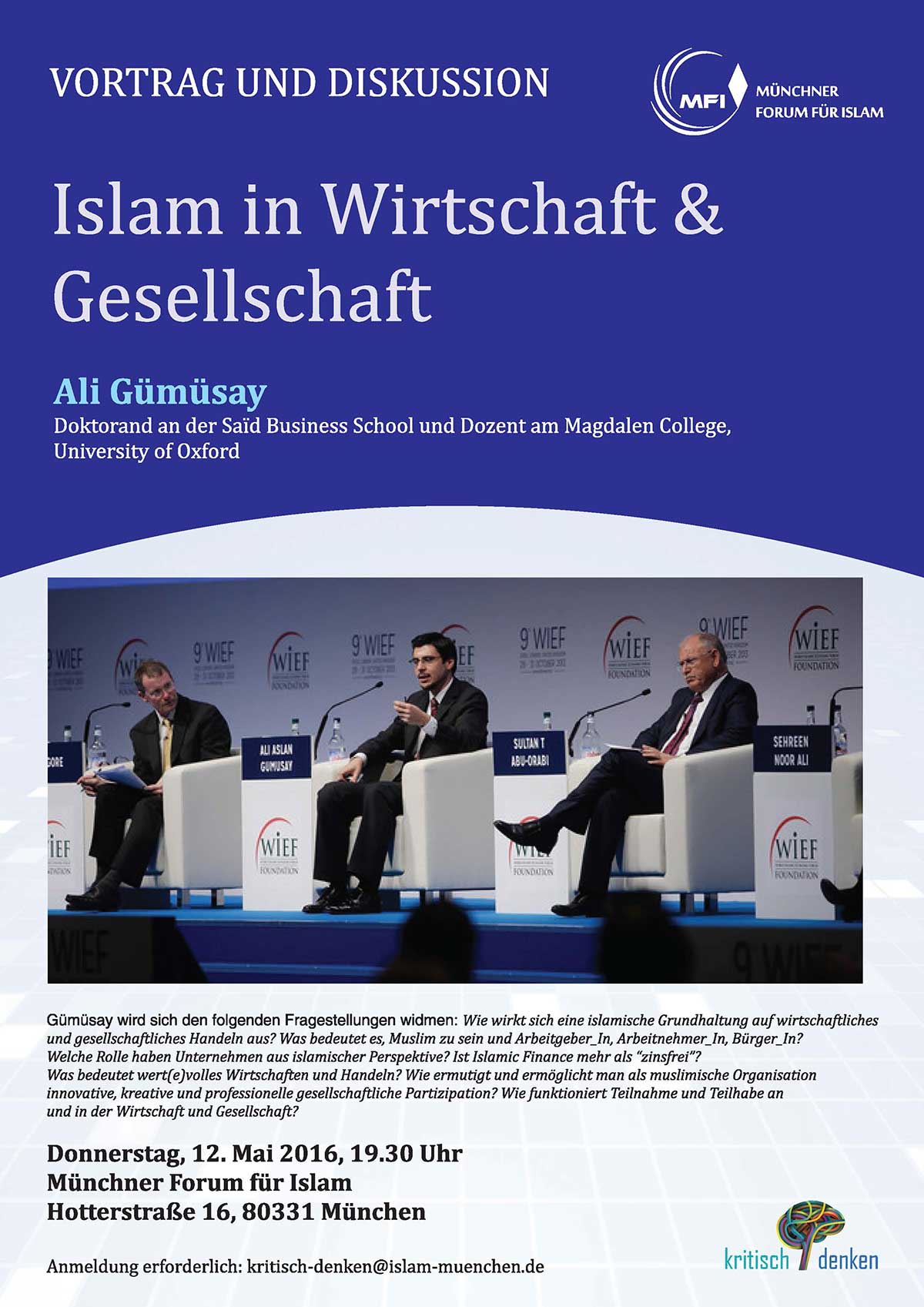 MFI Veranstaltung: Islam in Wirtschaft und Gesellschaft