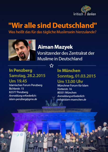 Veranstaltung: „Wir alle sind Deutschland“ mit Aiman Mazyek